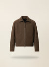 CHOCOLATE SUEDE TRUCKER JACKET