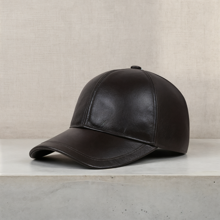 HERITAGE LEATHER BASEBALL CAP