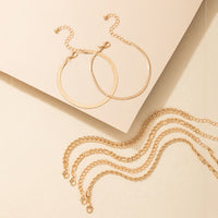 CHAIN GANG STACK — 6-PIECE GOLD BRACELET SET