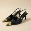 GILDED SLINGBACK POINTED PUMP