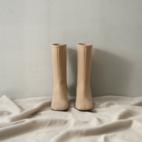SAND SQUARE-TOE MID-CALF BOOT