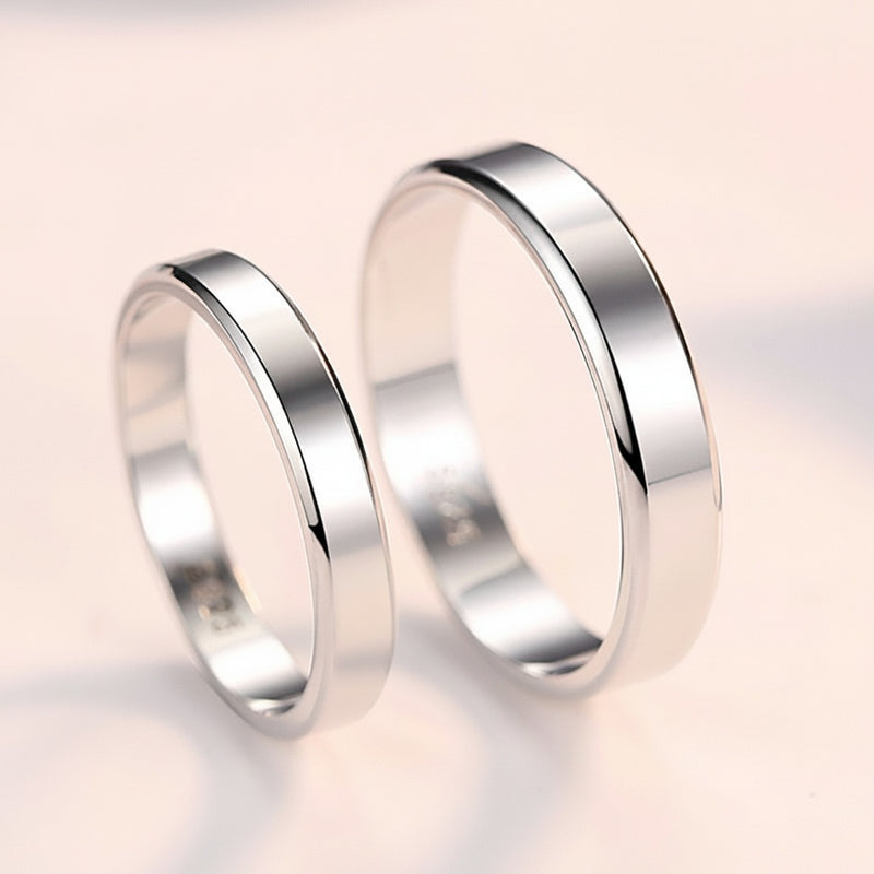 POLISHED STERLING BAND DUO