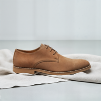 CAMEL SUEDE DERBY SHOE