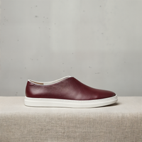 BURGUNDY LEATHER SLIP-ON LOAFER