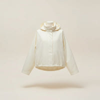 CROPPED COCOON HOODED SHELL JACKET