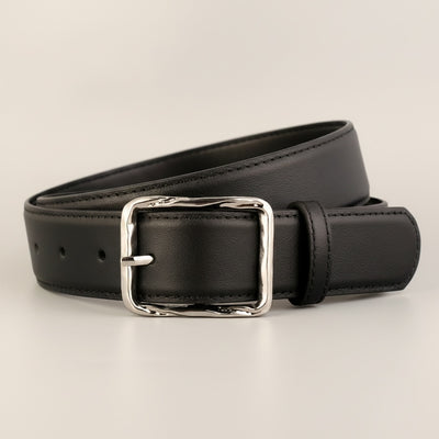 POLISHED PRONG LEATHER BELT