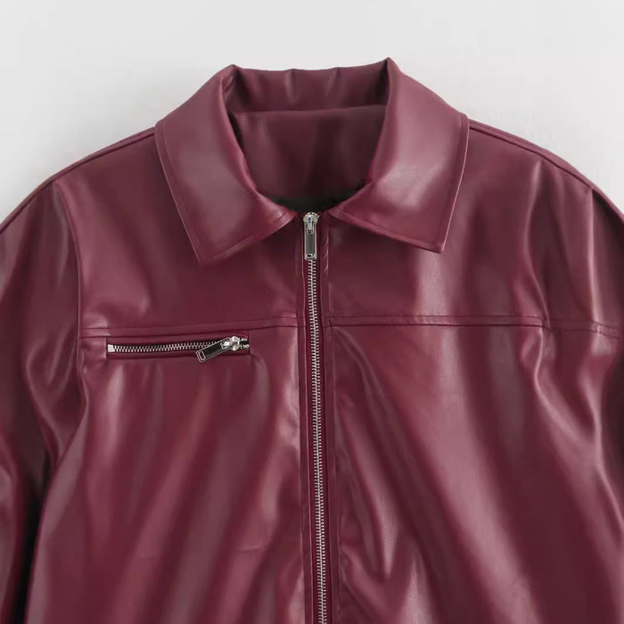 WINE SHOT LEATHER JACKET