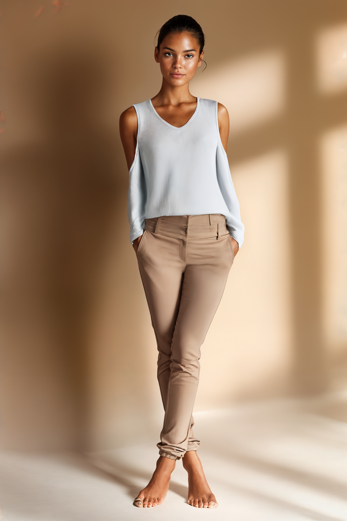 OPEN-KNIT SLEEVELESS LAYERING TANK