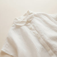 ROUND COLLAR LINEN SHIRT