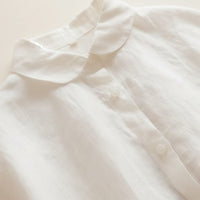 ROUND COLLAR LINEN SHIRT
