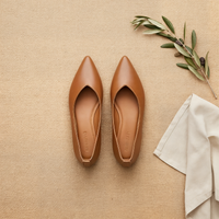 POINTED LEATHER BALLET FLAT