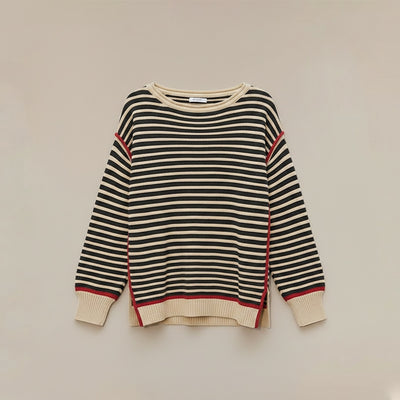 BRETON STRIPE RELAXED CREW KNIT