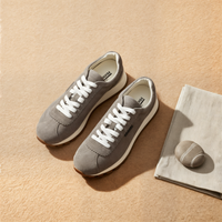 TAUPE SUEDE COURT TRAINER