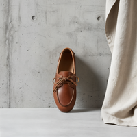 HAVANA LEATHER BOAT MOCCASIN