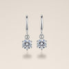 SIX-PRONG MOISSANITE DROP EARRINGS