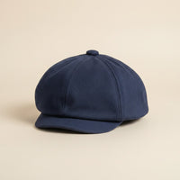 NAVY EIGHT-PANEL CANVAS CAP