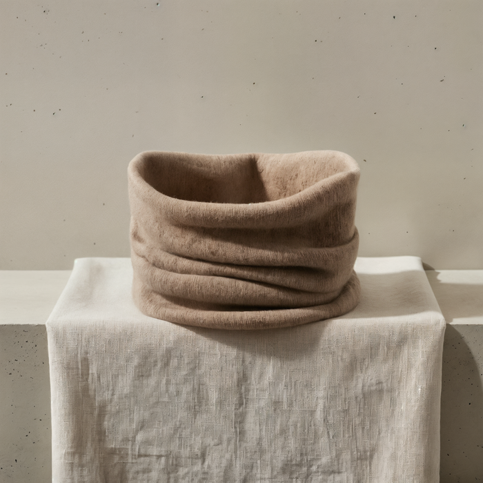 CAMEL MERINO TUBE SNOOD