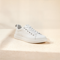 PEBBLED LEATHER COURT SNEAKER