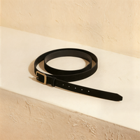 WRAPPED SUEDE BELT BRASS BUCKLE