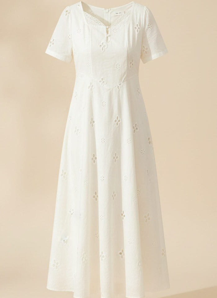 BRODERIE ANGLAISE MIDI DRESS