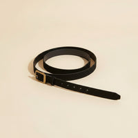 WRAPPED SUEDE BELT BRASS BUCKLE