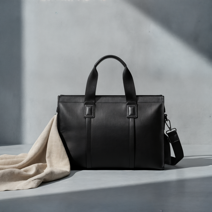 STRUCTURED LEATHER BRIEFCASE BAG
