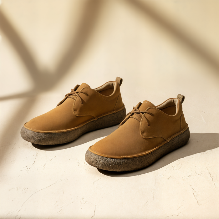 TAN SUEDE CREPE DERBY