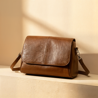 OIL-WAX LEATHER CROSSBODY FLAP