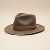 CAMEL WIDE-BRIM WOOL FELT FEDORA