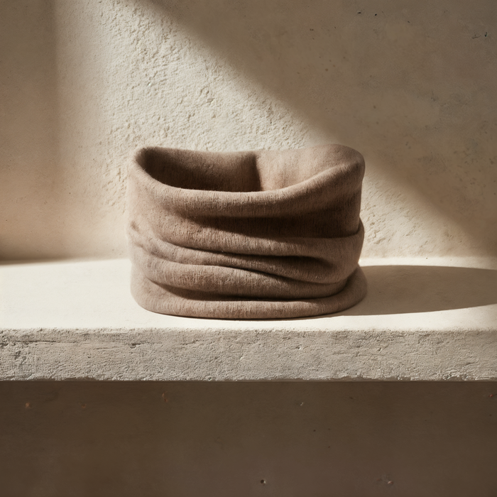 CAMEL MERINO TUBE SNOOD