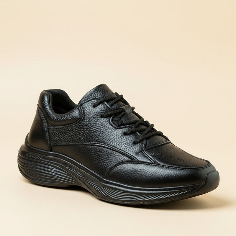 NOIR GRAIN LEATHER SNEAKER
