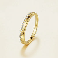PAVÉ HALF-ETERNITY VERMEIL RING