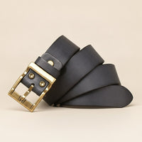 HERITAGE BRASS PRONG LEATHER BELT
