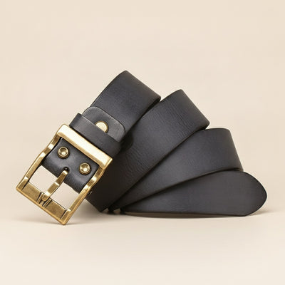 HERITAGE BRASS PRONG LEATHER BELT