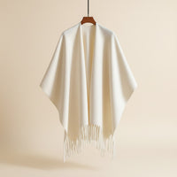 IVORY BRUSHED CASHMERE BLEND CAPE