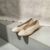 SQUARE TOE BOW BALLET FLAT