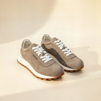 TAUPE SUEDE COURT TRAINER