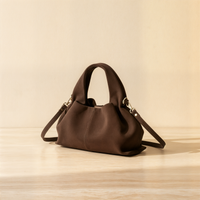 RUCHED SUEDE CLOUD BAG