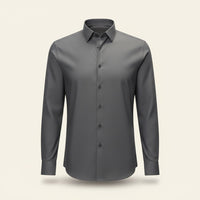 CHARCOAL WOOL TWILL SHIRT