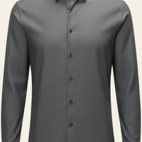 CHARCOAL WOOL TWILL SHIRT