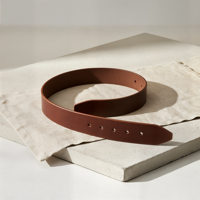 VEGETABLE-TANNED LEATHER BELT STRAP