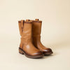 COGNAC BURNISHED SLOUCH ENGINEER BOOT