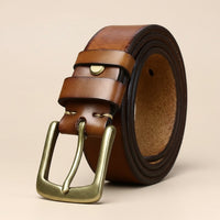 COGNAC ITALIAN LEATHER BELT