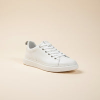 PEBBLED LEATHER COURT SNEAKER