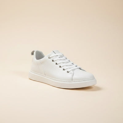 PEBBLED LEATHER COURT SNEAKER