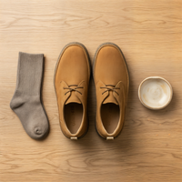 TAN SUEDE CREPE DERBY
