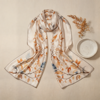 BOTANICAL MULBERRY SILK LONG SHAWL