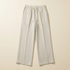IVORY LINEN WIDE-LEG TROUSER
