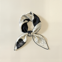 INK FLORAL SILK SQUARE