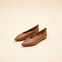 POINTED LEATHER BALLET FLAT